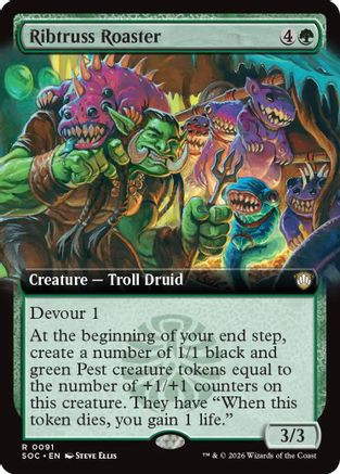 Ribtruss Roaster (Extended Art) (SOC-091) - Commander: Secrets of Strixhaven、Wizards of the Coast、kayou