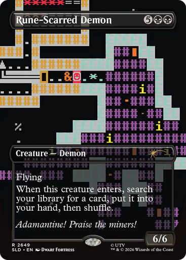 Rune-Scarred Demon (Foil) (Secret Lair - Dwarf Fortress: Create New World) | Secret Lair Drops、Magic: The Gathering、kayou