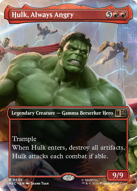 Hulk, Always Angry (Borderless Scene Foil) | Marvel Super Heroes Commander、Magic: The Gathering、kayou