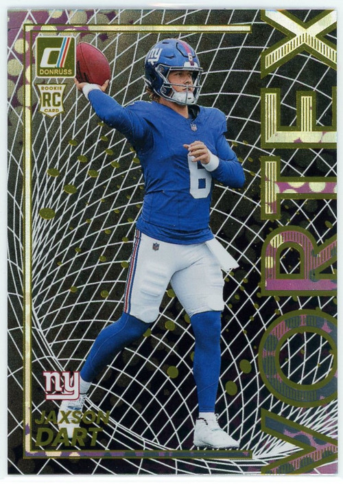 NFL 2025 Panini Donruss Football Vortex Jaxson Dart #13 Rookie、ToyWiz、kayou