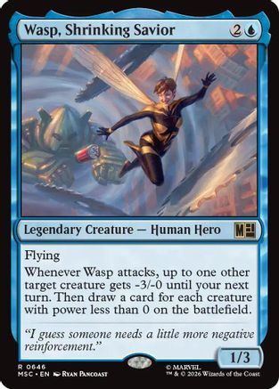 Wasp, Shrinking Savior (MSC-646) - Commander: Marvel Super Heroes Foil、Wizards of the Coast、kayou