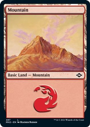 Mountain (487) (Foil Etched) (MH2-487) - Modern Horizons 2 Foil、Wizards of the Coast、kayou