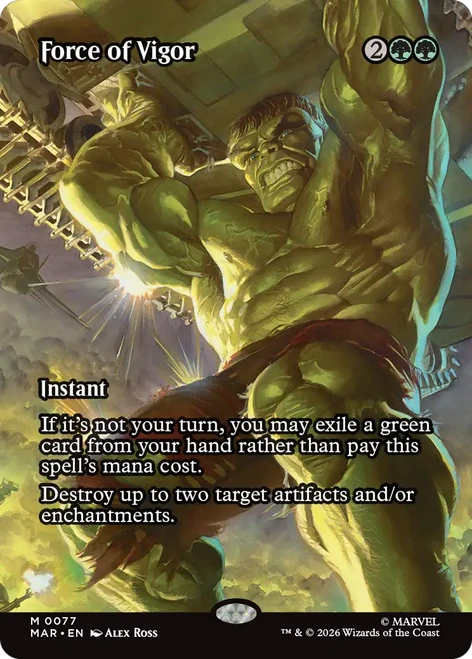 Force of Vigor (Borderless Source Material Foil) | Marvel Universe、Magic: The Gathering、kayou
