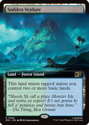 Sodden Verdure (Extended Art) (MSC-494) - Commander: Marvel Super Heroes、Wizards of the Coast、kayou