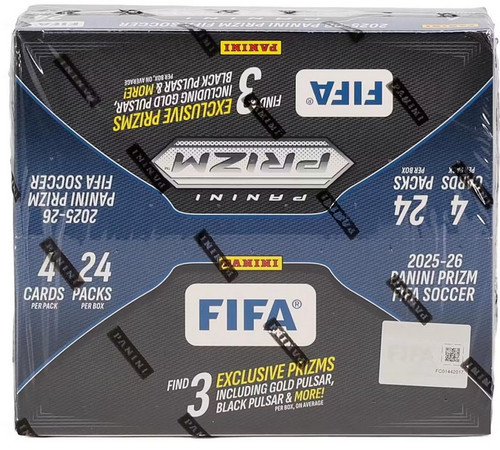 FIFA Panini 2025-26 Prizm Soccer Trading Card RETAIL Box 24 Packs、ToyWiz、kayou