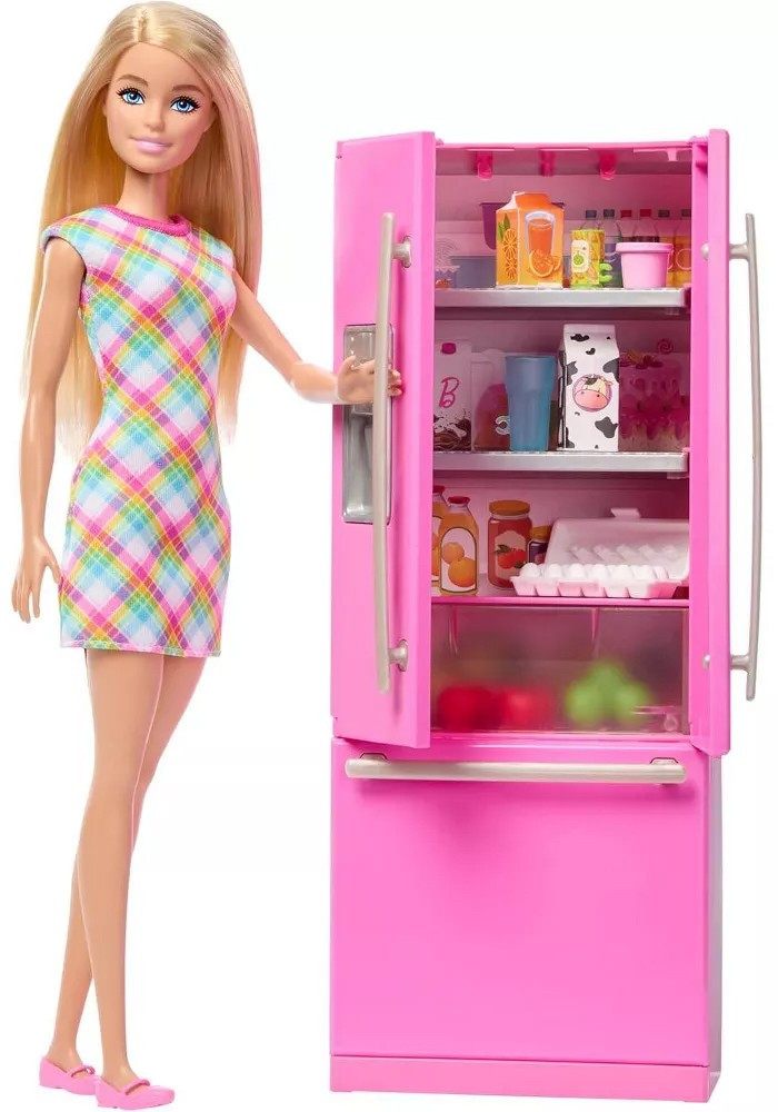 Barbie with Refrigerator & Food Doll Playset、ToyWiz、kayou