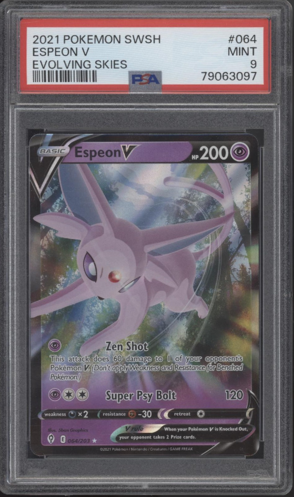 Espeon V Pokemon Evolving Skies #064 PSA 9、Collector Store LLC Gaming、kayou