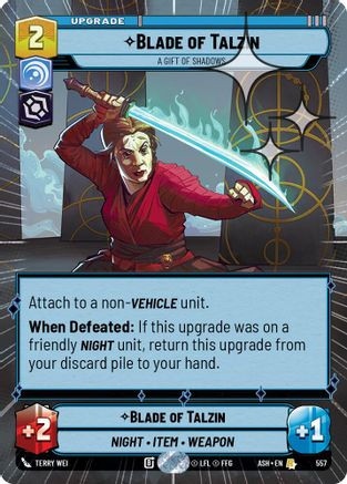 Blade of Talzin - A Gift of Shadows (Hyperspace Foil) (557) - Ashes of the Empire Foil、GameNerdz、kayou