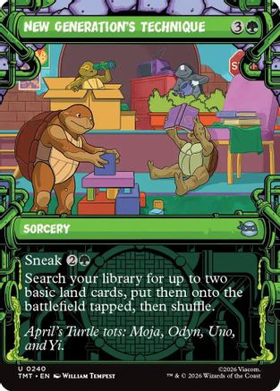 New Generation's Technique (Showcase) (TMT-240) - Teenage Mutant Ninja Turtles Foil、Wizards of the Coast、kayou