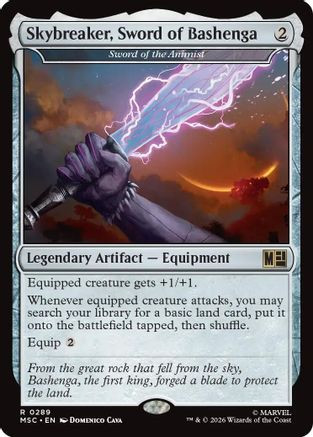 Skybreaker, Sword of Bashenga - Sword of the Animist (Surge Foil) (MSC-289) - Commander: Marvel Super Heroes Foil、Wizards of the Coast、kayou