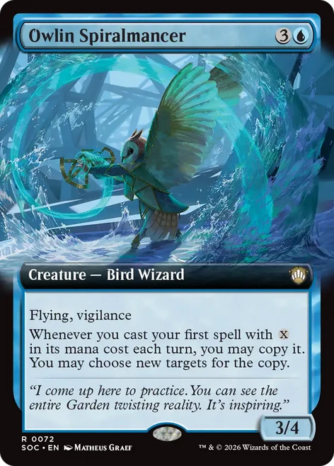 Owlin Spiralmancer (Extended Art) | Secrets of Strixhaven Commander、Magic: The Gathering、kayou