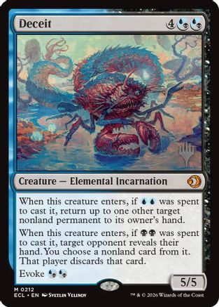 Deceit (PPECL-212) - Promo Pack: Lorwyn Eclipsed Foil、Wizards of the Coast、kayou