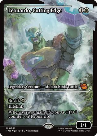 Leonardo, Cutting Edge (Showcase) (TMT-281) - Teenage Mutant Ninja Turtles Foil、Wizards of the Coast、kayou