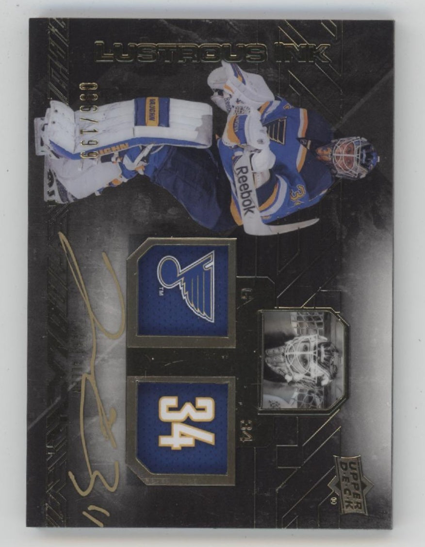 Jake Allen 2015-16 Upper Deck Black Lustrous Ink Auto 096/199 #LI-JA、Collector Store LLC、kayou