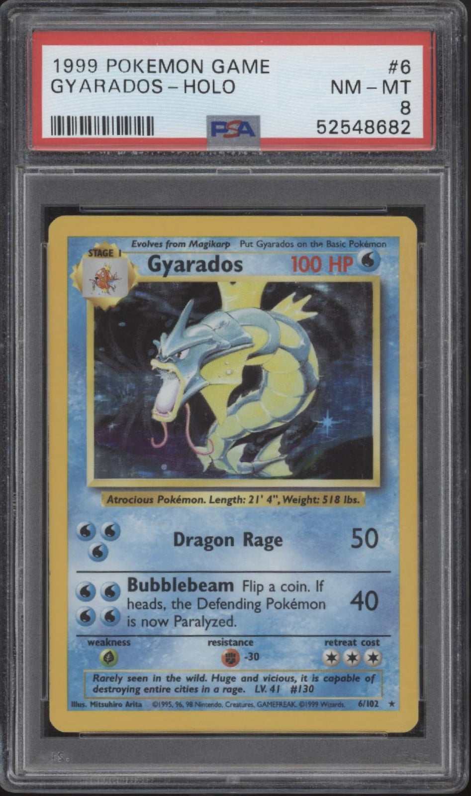 Gyarados Pokemon Base Set Holo #6 PSA 8、Collector Store LLC Gaming、kayou