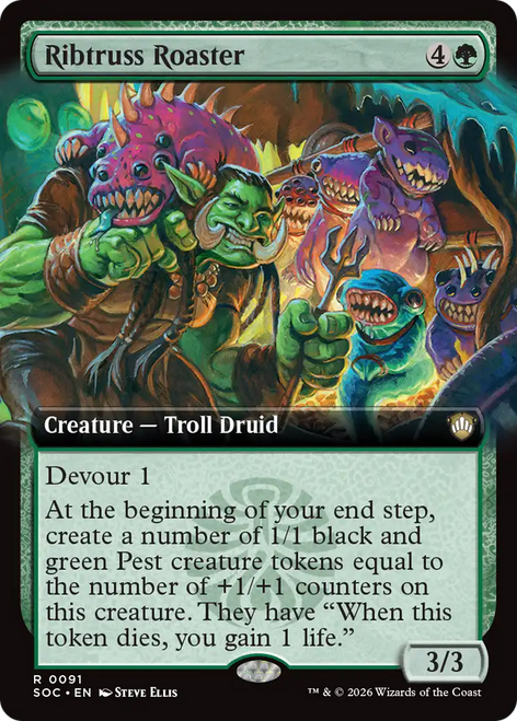 Ribtruss Roaster (Extended Art) | Secrets of Strixhaven Commander、Magic: The Gathering、kayou