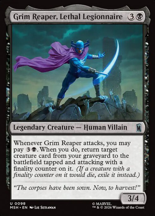 MtG Marvel Super Heroes Uncommon Grim Reaper, Lethal Legionnaire #98、ToyWiz、kayou