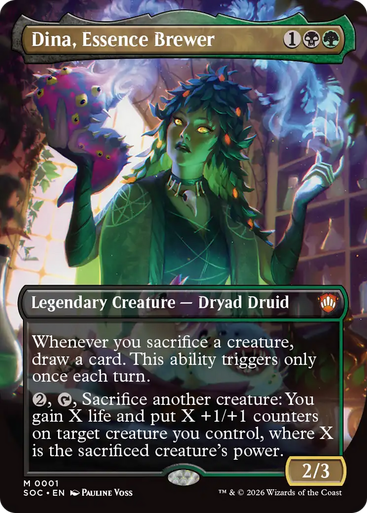 Dina, Essence Brewer (Borderless Art) | Secrets of Strixhaven Commander、Magic: The Gathering、kayou