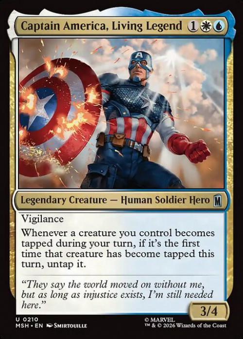 MtG Marvel Super Heroes Uncommon FOIL Captain America, Living Legend #210、ToyWiz、kayou