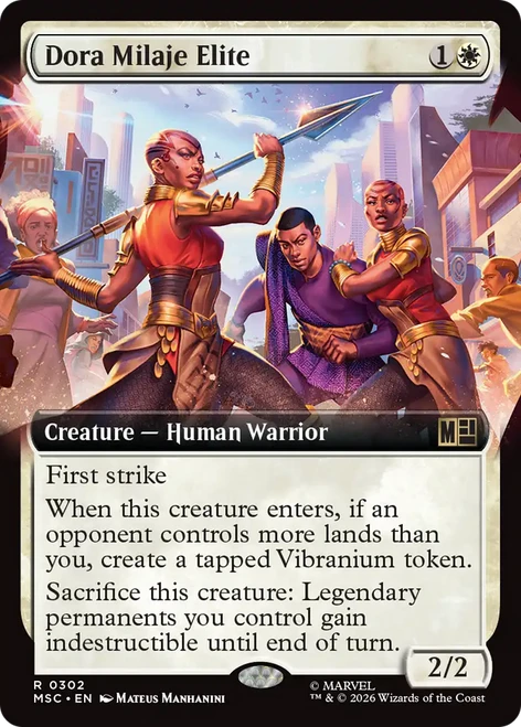 Dora Milaje Elite (Extended Art) | Marvel Super Heroes Commander、Magic: The Gathering、kayou