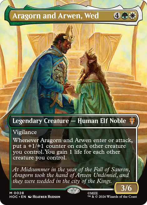 Aragorn and Arwen, Wed (Borderless Art Foil) | The Hobbit Commander、Magic: The Gathering、kayou