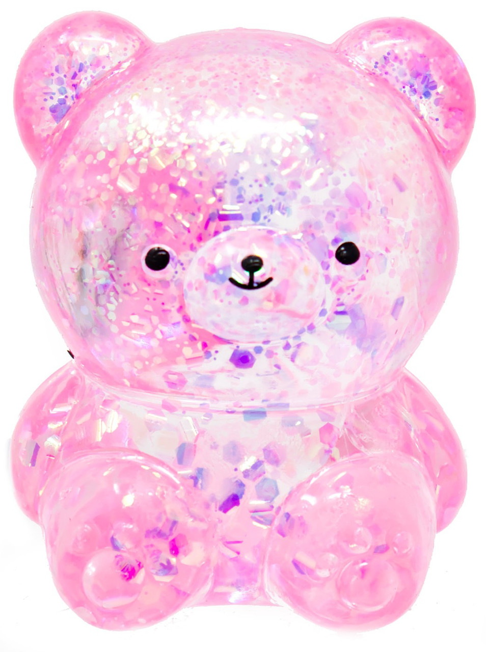 Squish Sparkle Bear PINK 3-Inch Squeeze Toy、ToyWiz、kayou