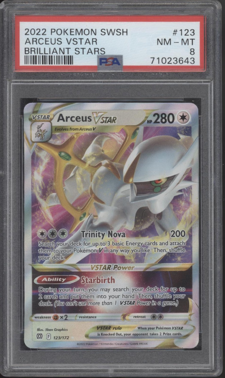 Arceus VSTAR Pokemon Brilliant Stars #123 PSA 8、Collector Store LLC Gaming、kayou
