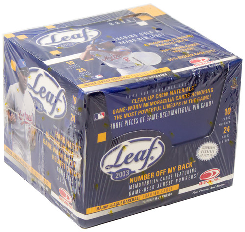 MLB 2003 Leaf Baseball Trading Card HOBBY Box 24 Packs、ToyWiz、kayou