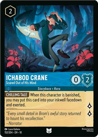 Ichabod Crane - Scared Out of His Mind (152/204) - Whispers in the Well Cold Foil、Ravensburger、kayou