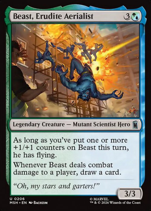MtG Marvel Super Heroes Uncommon Beast, Erudite Aerialist #206、ToyWiz、kayou