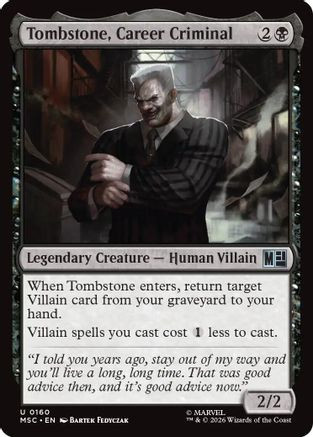 Tombstone, Career Criminal (0160) (Surge Foil) (MSC-160) - Commander: Marvel Super Heroes Foil、Wizards of the Coast、kayou