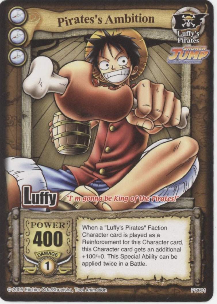 Pirate's Ambition Luffy One Piece CCG Shonen Jump Promo Card PO001、Collector Store LLC Gaming、kayou