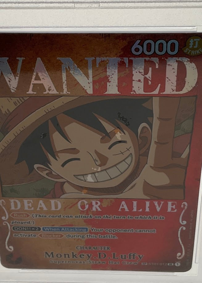 Monkey D Luffy One Piece Card Game OP03 Wanted Alternate Art #012 PSA 10、Collector Store LLC Gaming、kayou