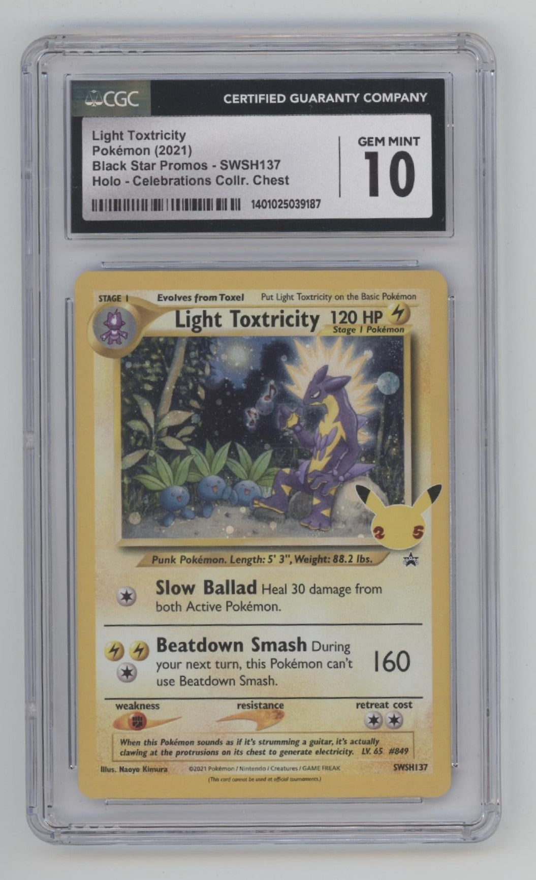 Light Toxtricity Pokemon Celebrations Collector Chest Holo #SWSH137 CGC 10、Collector Store LLC Gaming、kayou