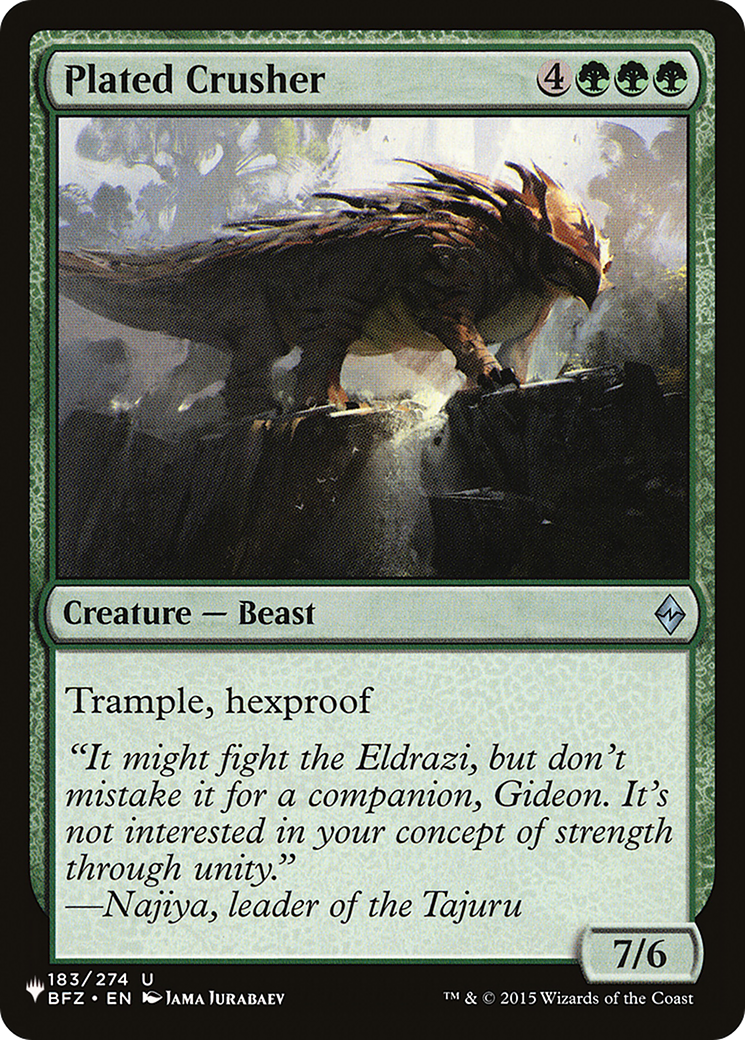 Plated Crusher (LIST-183/274) - The List、Wizards of the Coast、kayou
