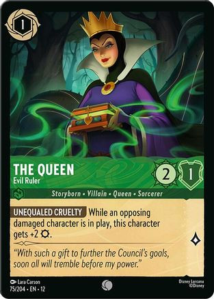 The Queen - Evil Ruler (75/204) - Wilds Unknown Cold Foil、Ravensburger、kayou