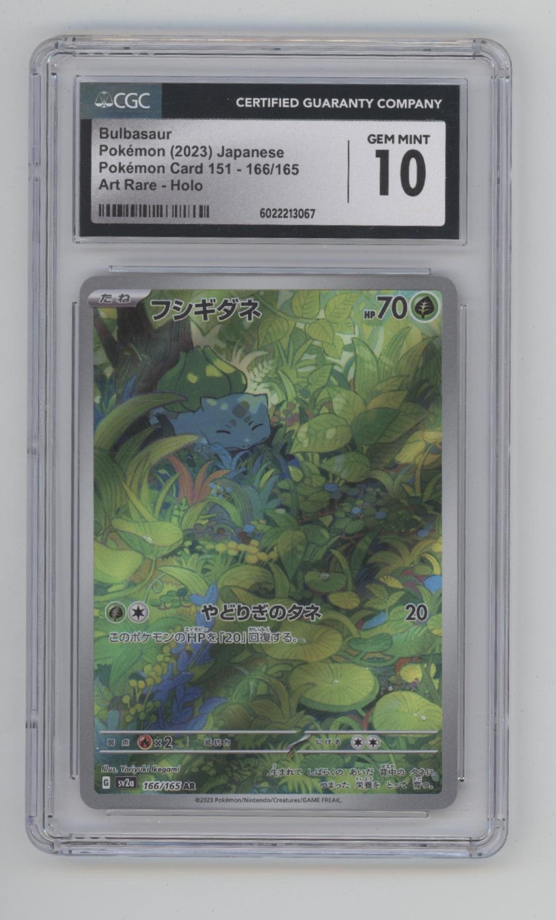 Bulbasaur Pokemon 151 Art Rare Holo Japanese #166 CGC 10、Collector Store LLC Gaming、kayou