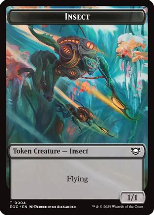 Insect // Golem (0013) Double-Sided Token (EOC-4 // 13) - Commander: Edge of Eternities、Wizards of the Coast、kayou