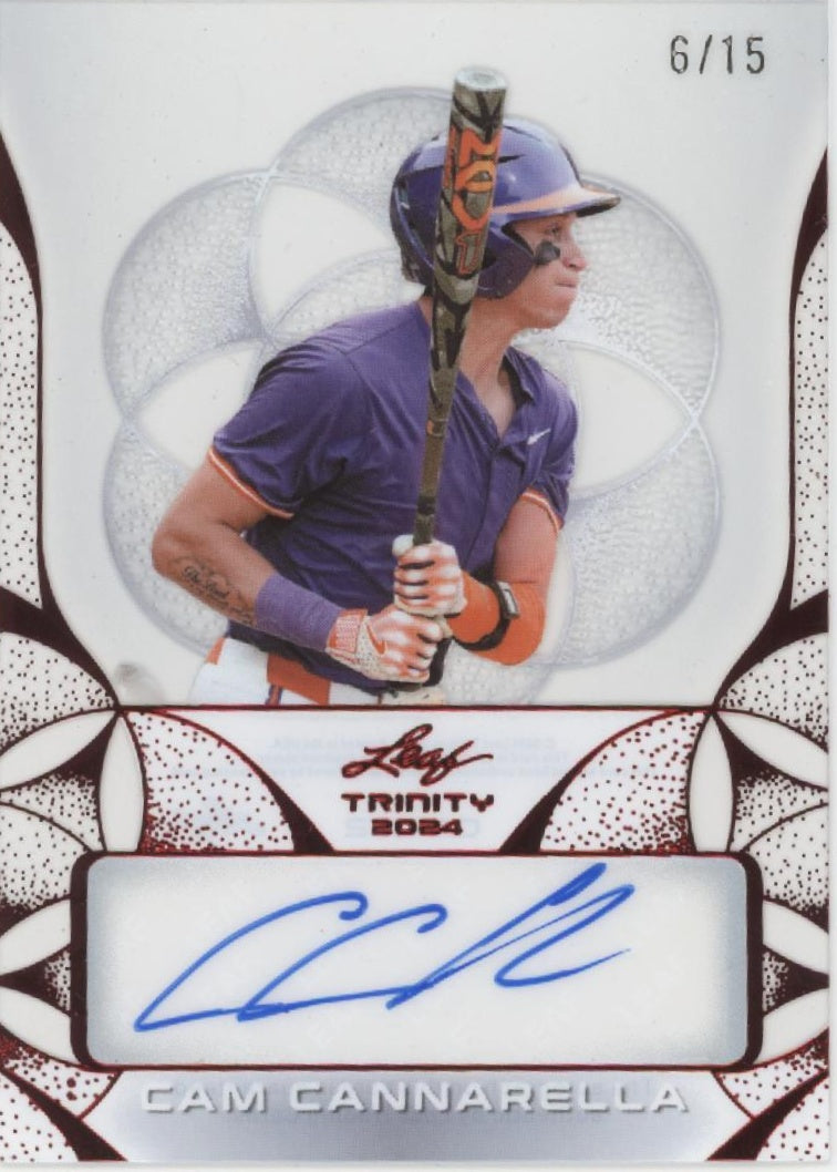 Cam Cannarella 2024 Leaf Trinity Clear Card Red Auto 6/15 #CA-CC2、Collector Store LLC、kayou