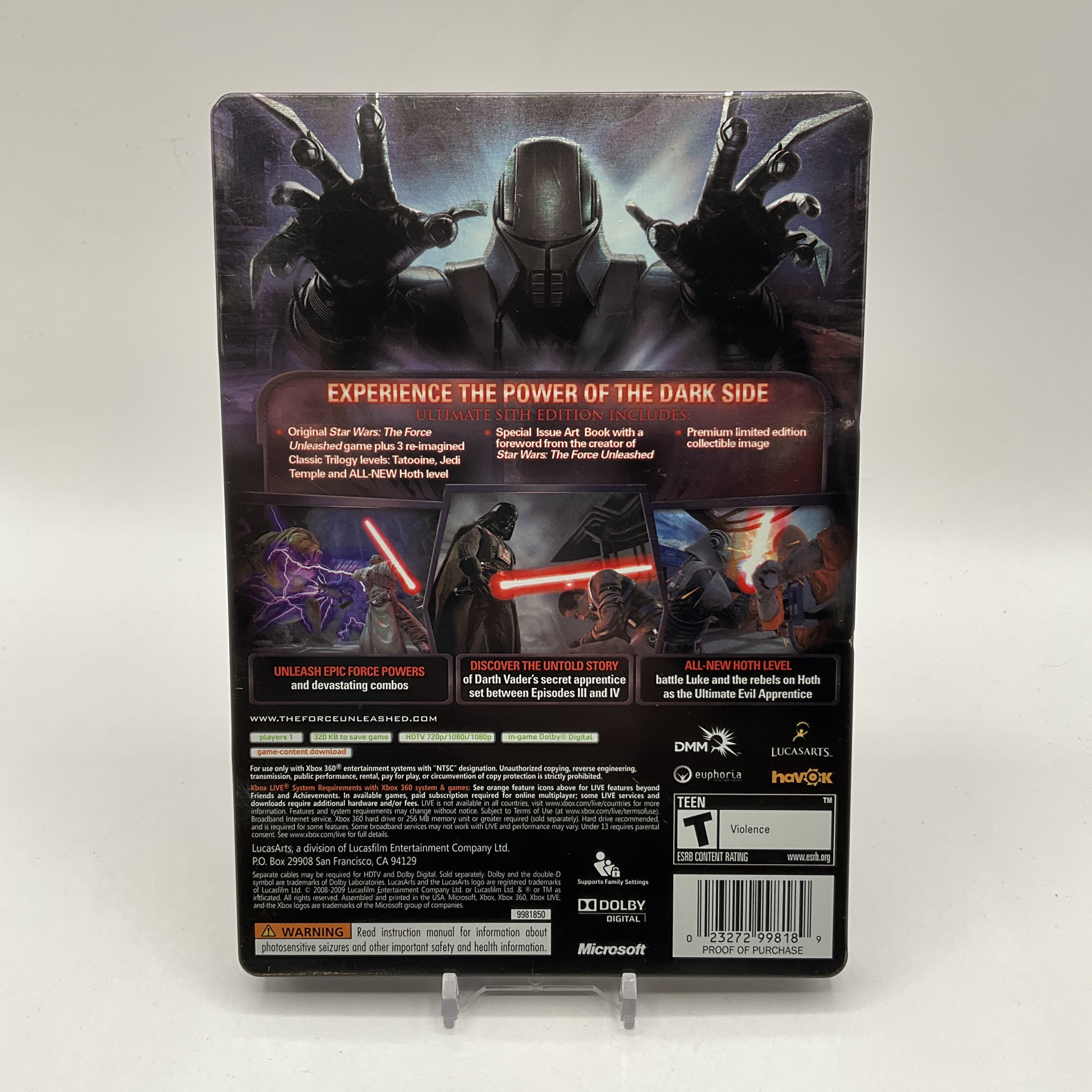 Star Wars: The Force Unleashed Ultimate Sith Edition Xbox 360 Used、Collector Store LLC - VG、kayou