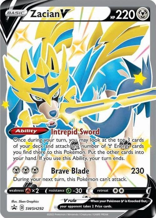 Pokemon Trading Card Game Sword & Shield Promo Zacian V SWSH292 Lightly Played、ToyWiz、kayou