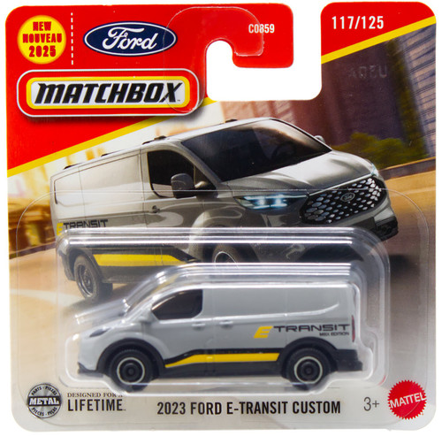 Matchbox 2023 Ford E-Transit Custom Diecast Car Grey、ToyWiz、kayou