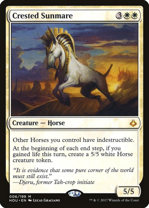 MtG Hour of Devastation Mythic Rare FOIL Crested Sunmare #6、ToyWiz、kayou