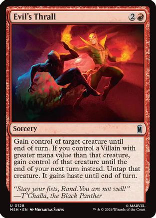 Evil's Thrall (MSH-128) - Marvel Super Heroes Foil、Wizards of the Coast、kayou