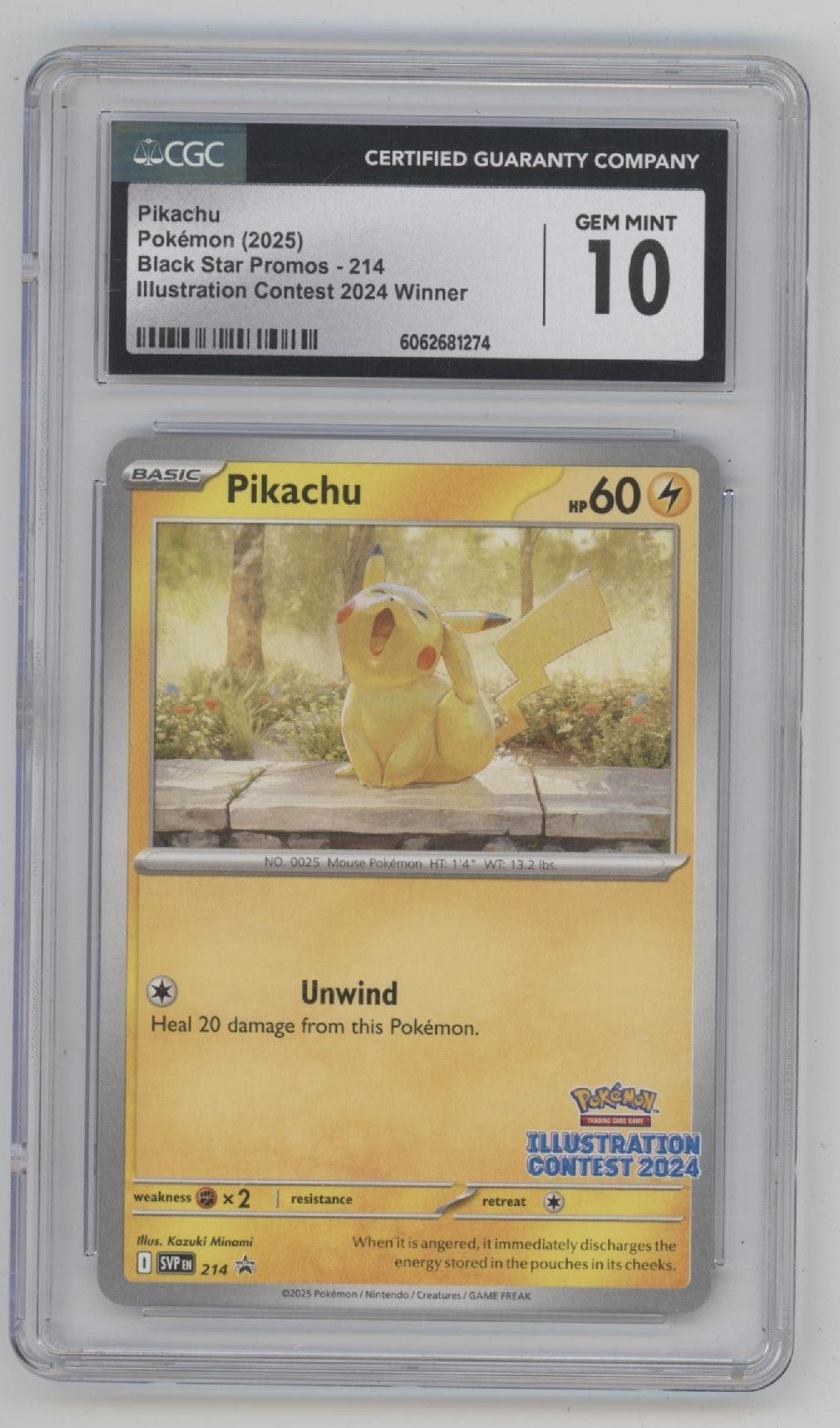 Pikachu Pokemon Illustration Contest 2024 Winner Promo #214 CGC 10 #2、Collector Store LLC Gaming、kayou