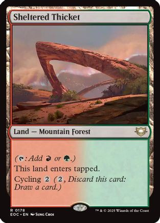 Sheltered Thicket (EOC-178) - Commander: Edge of Eternities、Wizards of the Coast、kayou