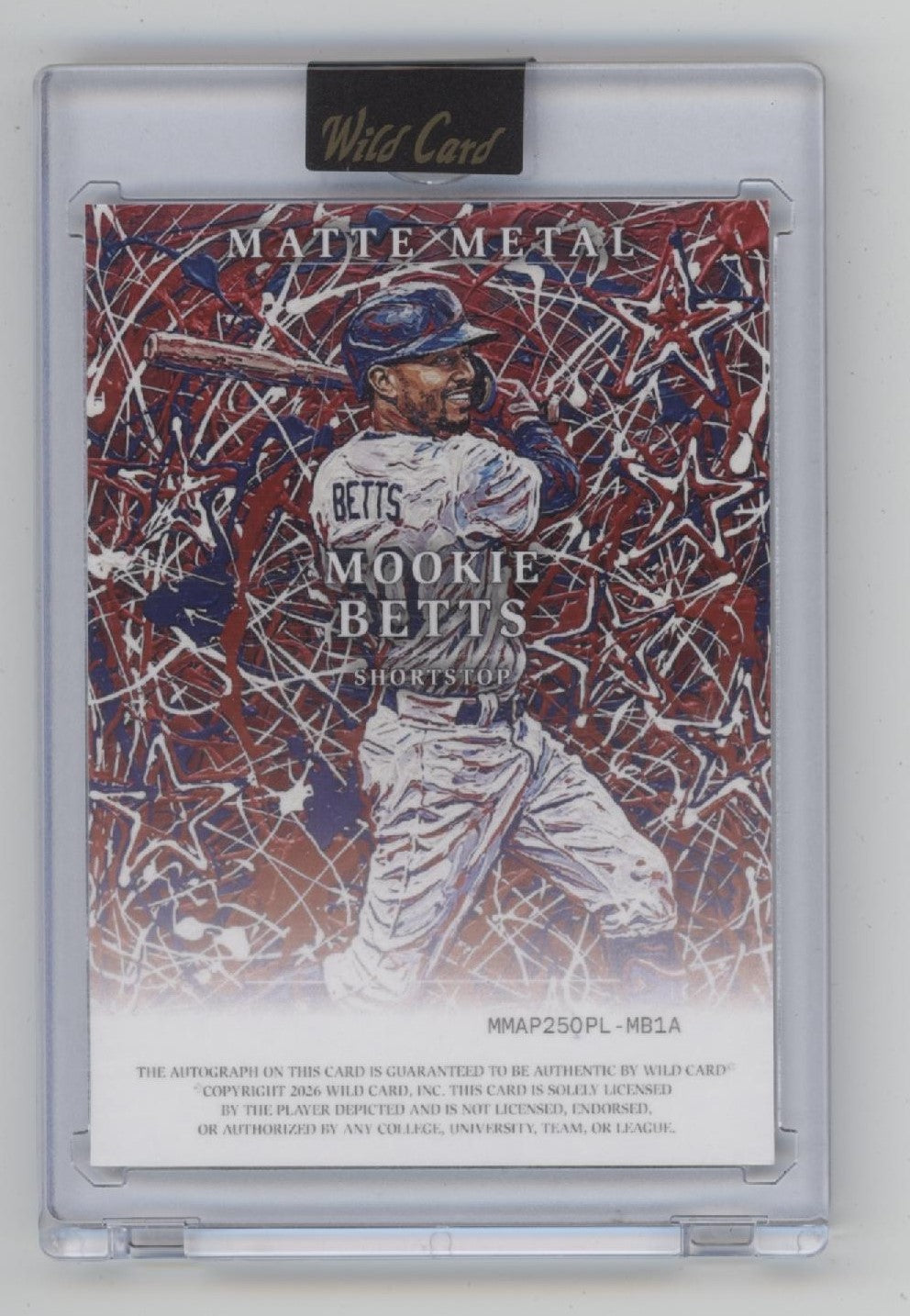 Mookie Betts 2026 Wild Card Matte Metal Artist True 1 of 1 Proof Auto、Collector Store LLC、kayou