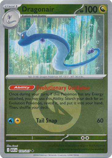 ME Ascended Heroes 151/217 Dragonair (Reverse Holo ENERGY SYMBOL)、Pokemon、kayou