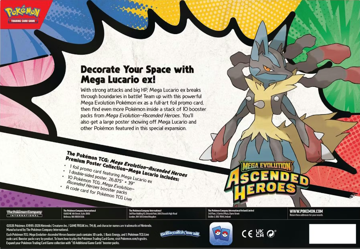 Pokemon: Mega Evolution Ascended Heroes Premium Poster Collection (Random)、Pokemon、kayou