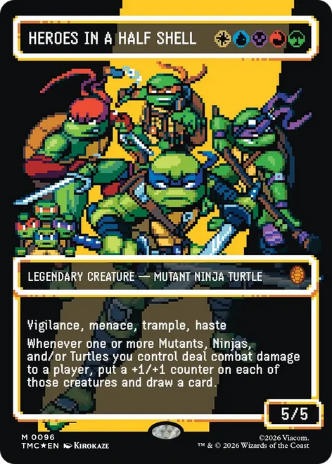 Heroes in a Half Shell (Borderless Pixel Surge Foil) | Teenage Mutant Ninja Turtles Eternal、Magic: The Gathering、kayou